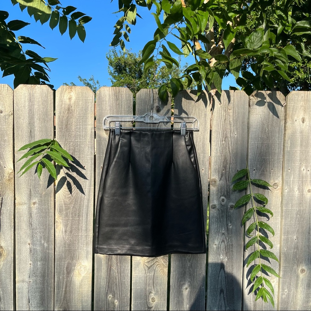 Dynamite Faux Leather Mini Skirt